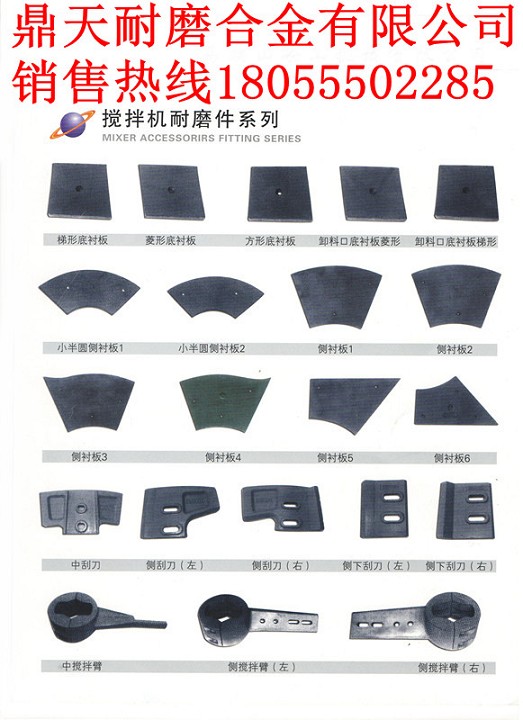 仕高瑪2方雙臥軸攪拌機側襯板、側刮刀、側下刮刀價(jià)格